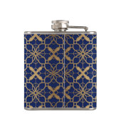 Flasque enveloppé de vinyle bleu pour liqueur ou v (Dos)