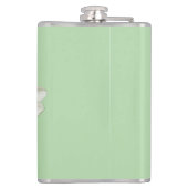 Flasque enveloppé de vinyle Fleur blanche et abeil (Dos)
