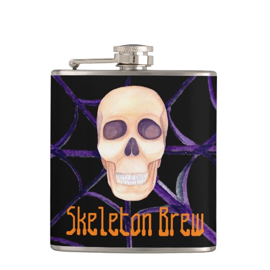 Flasque enveloppé de vinyle Skeleton Brew (Devant)