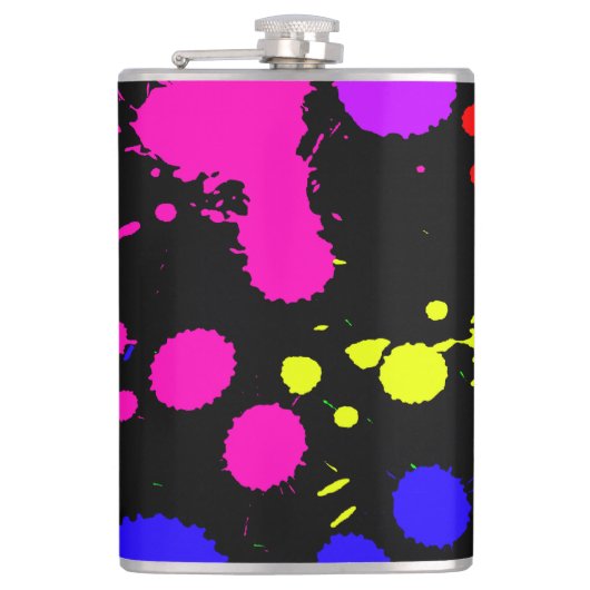 Flasque enveloppée de vinyle de 237 ml. Flasque (Devant)