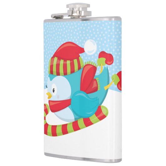 Flasque enveloppée de vinyle de 237 ml. Flasque (Gauche)