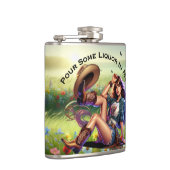 Flasque enveloppée de vinyle de liqueur de cowgirl (Droite)