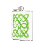 Flasque enveloppée de vinyle GREEN CELTIC KNOT (Gauche)