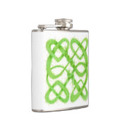 Flasque enveloppée de vinyle GREEN CELTIC KNOT (Droite)