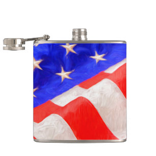 Flasque enveloppée de vinyle Old Glory, 6 oz.