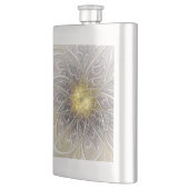 Flasque Épanouissement avec fleur fractale abstraite moder (Gauche)