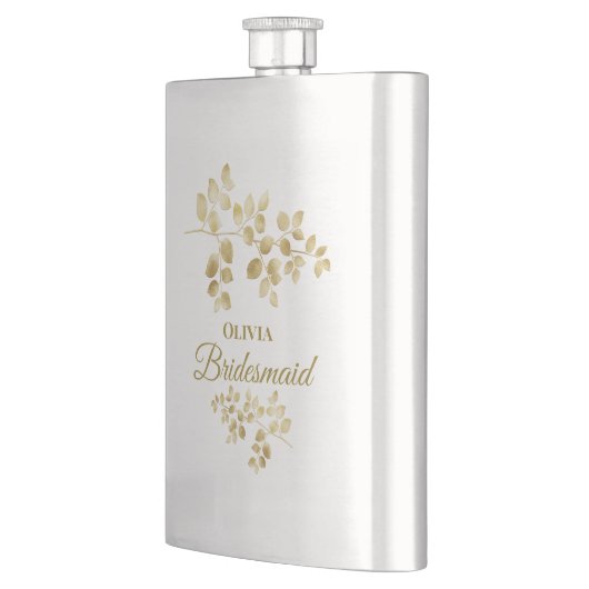 Flasque Épouse Florale Or Moderne (Gauche)