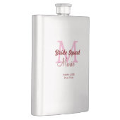 Flasque Équipe de mariée ajouter nom monogramme demoiselle (Droite)