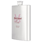 Flasque Équipe de mariée ajoutez nom monogramme demoiselle (Gauche)