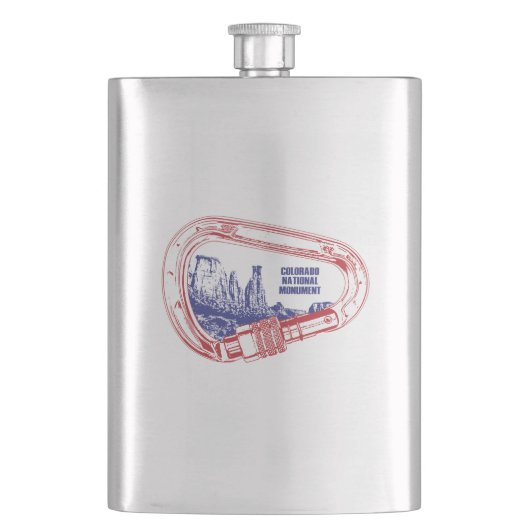 Flasque Escalade Carabiner du Colorado (devant)