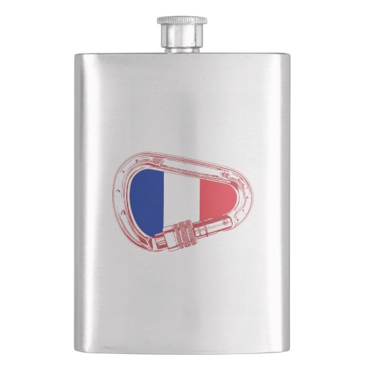 Flasque Escalade Drapeau France Carabiner (devant)