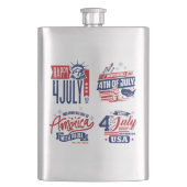 Flasque Esprit d'indépendance 4 juillet Classique (devant)