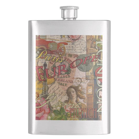 Flasque Europe Travel Vintage (devant)