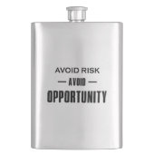 Flasque Éviter les risques Éviter les opportunités (devant)