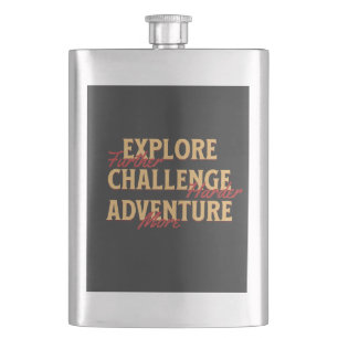 Flasque Explorez Challenge Adventure Devis Motivational In