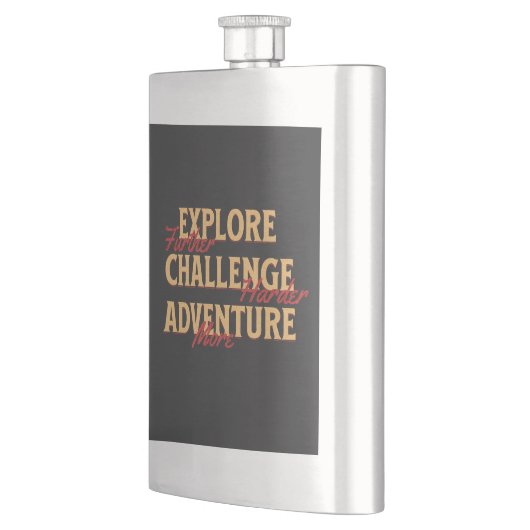 Flasque Explorez Challenge Adventure Devis Motivational In (Gauche)