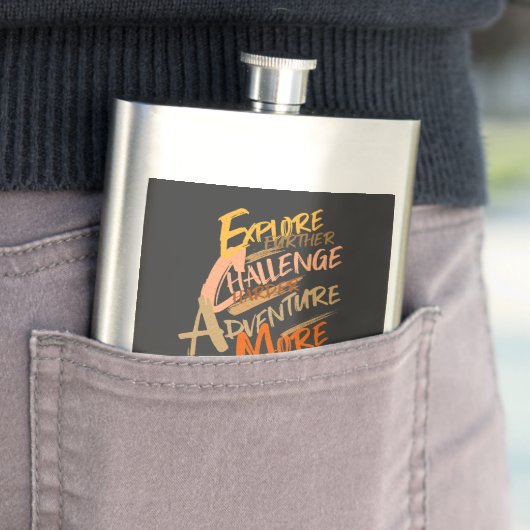 Flasque Explorez Challenge Adventure Devis Motivational In (En situation)