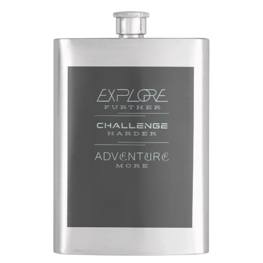 Flasque Explorez Challenge Adventure Devis Motivational In (devant)