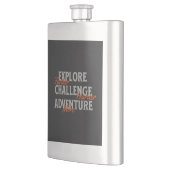 Flasque Explorez Challenge Adventure Devis Motivational In (Gauche)