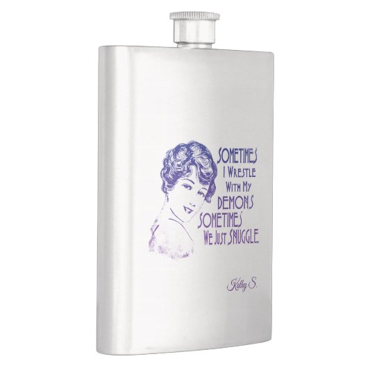 Flasque Expression sarcastique parfois que je lutte avec (Droite)