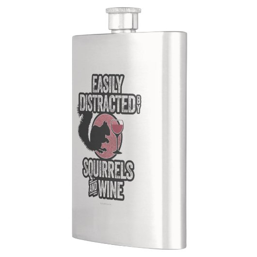 Flasque Facilement distrait par les écureuils et le vin (Gauche)