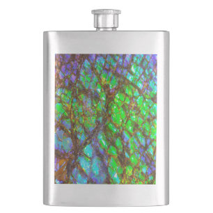 Flasque Falln Peacock Ammolite