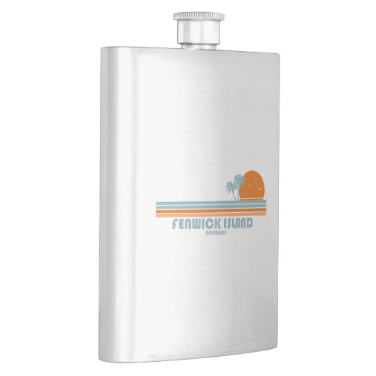 Flasque Fenwick Island Delaware Sun Palm Trees (Droite)