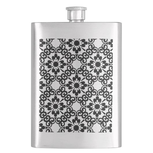 FLASQUE FERME MODERNE CARRELAGE NOIR ET BLANC (devant)