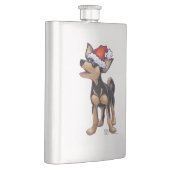 Flasque Festive de nuit étoilée Chihuhua à Santa Hat (Droite)