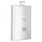 Flasque Fête de Bachelor Flamme de chambre Monogramme Drôl (Droite)