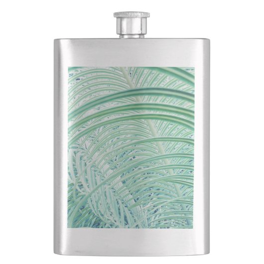 Flasque Feuille de palmier de plante verte douce (devant)