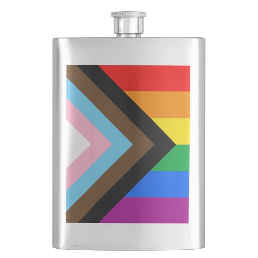 Flasque Fierté de progrès LGBTQ+ (devant)