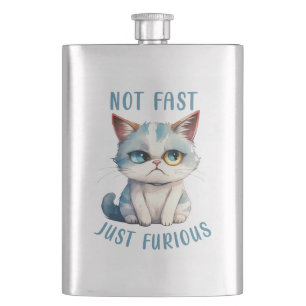 Flasque Fiery Feline Spirit - Sassy Angry Cat Design