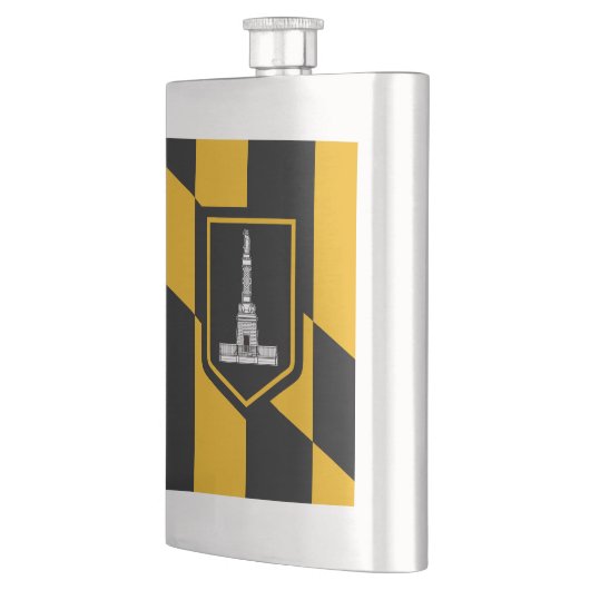 Flasque Flag of Baltimore, Maryland Hip Flask (Gauche)