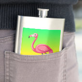 Flasque Flamant Rose de Style Cartoon (En situation)
