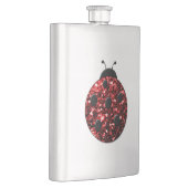 Flasque Flammes de parties scintillant rouge foncé (Droite)