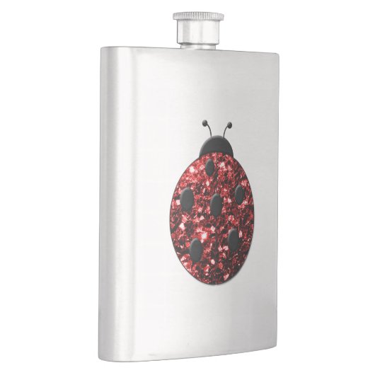 Flasque Flammes de parties scintillant rouge foncé (Droite)