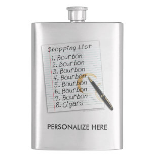 FLASQUE FLASK INOXYDABLE - BOURBON LOVERS LA LISTE DES SHO