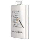 FLASQUE FLASK INOXYDABLE - BOURBON LOVERS LA LISTE DES SHO (Gauche)