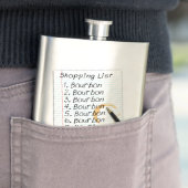 FLASQUE FLASK INOXYDABLE - BOURBON LOVERS LA LISTE DES SHO (En situation)