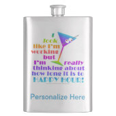 Flasque FLASK Premium - Combien de temps avant l'heureux é (devant)