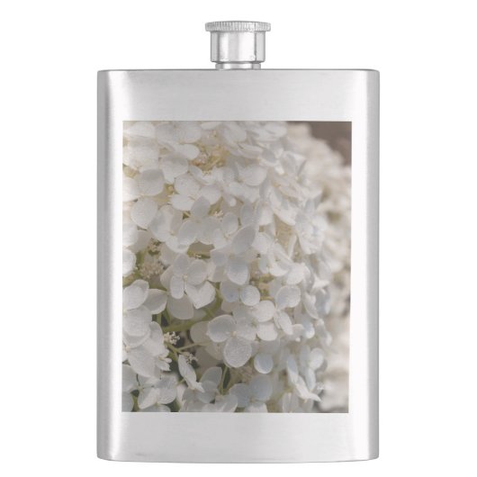 Flasque flasque, photo fleurs blanche (devant)