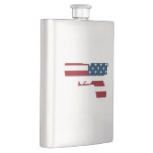 Flasque Flèche Rouge Blanc Et Bleu (Droite)