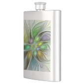 Flasque Fleur de Fantaisie Abstraite Moderne Fractale Colo (Gauche)