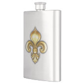 Flasque Fleur de lis dorée sur fond bleu (Gauche)