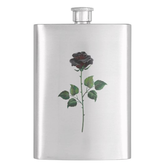 Flasque Fleur de rose noire (devant)