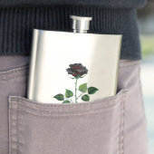 Flasque Fleur de rose noire (En situation)