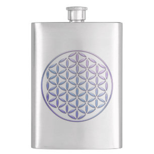 Flasque Fleur de vie / Blume des Lebens - timbre violet