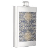Flasque Fleur de vie - motif de timbre - sable bleu (Droite)