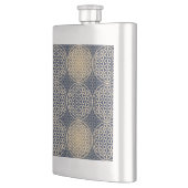 Flasque Fleur de vie - motif de timbre - sable bleu (Gauche)